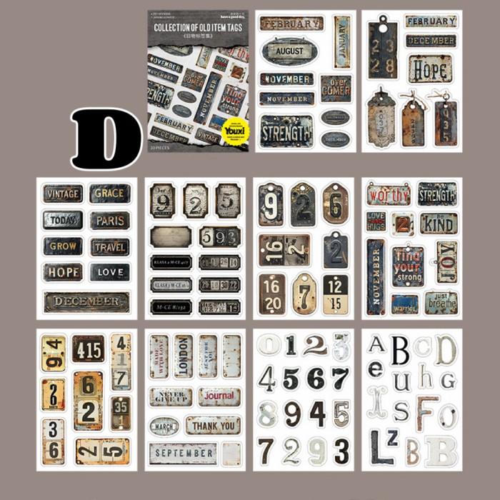 Aged Marks Sticker Book 20Sheets