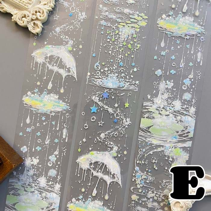 Hazy Rain PET Tape Roll