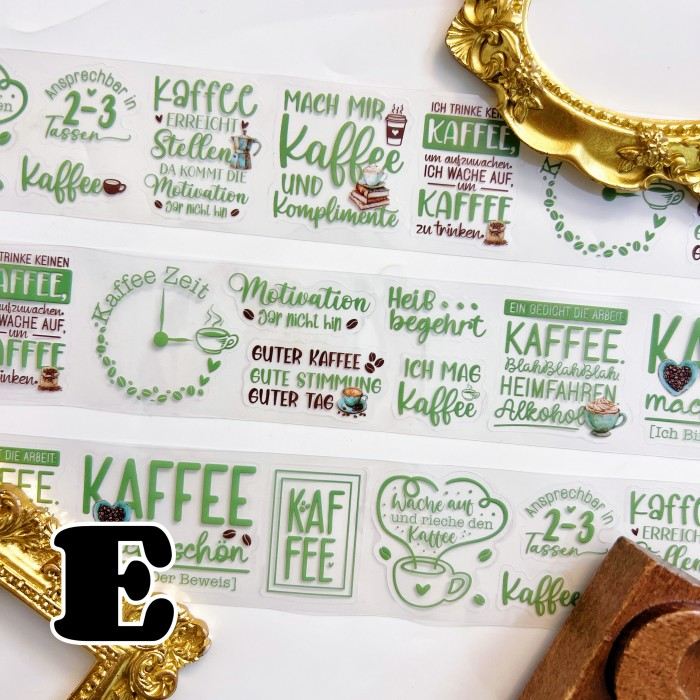 Coffee Quotes PET Tape Roll