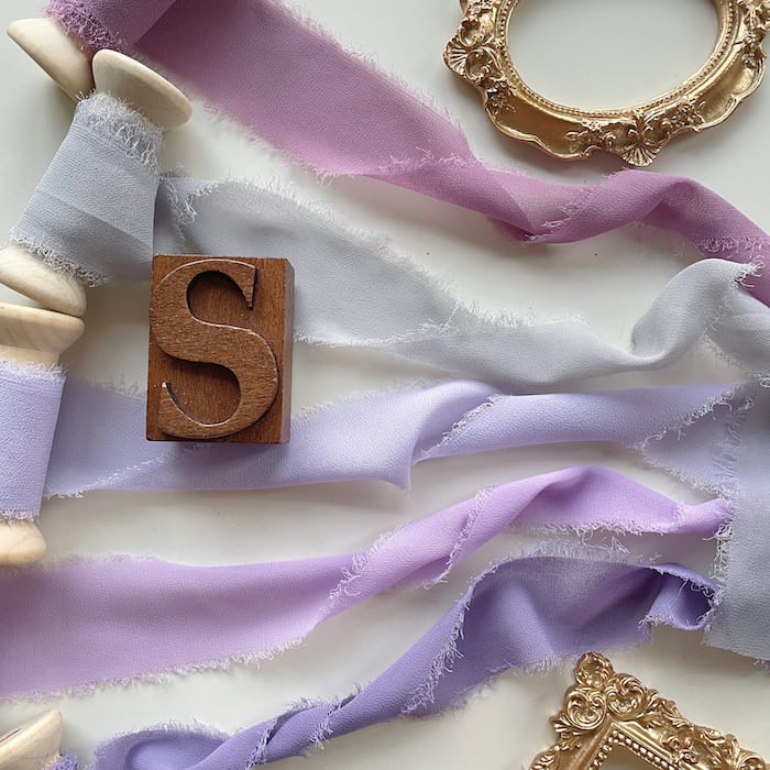 Frayed Edge Chiffon Ribbon Set #7