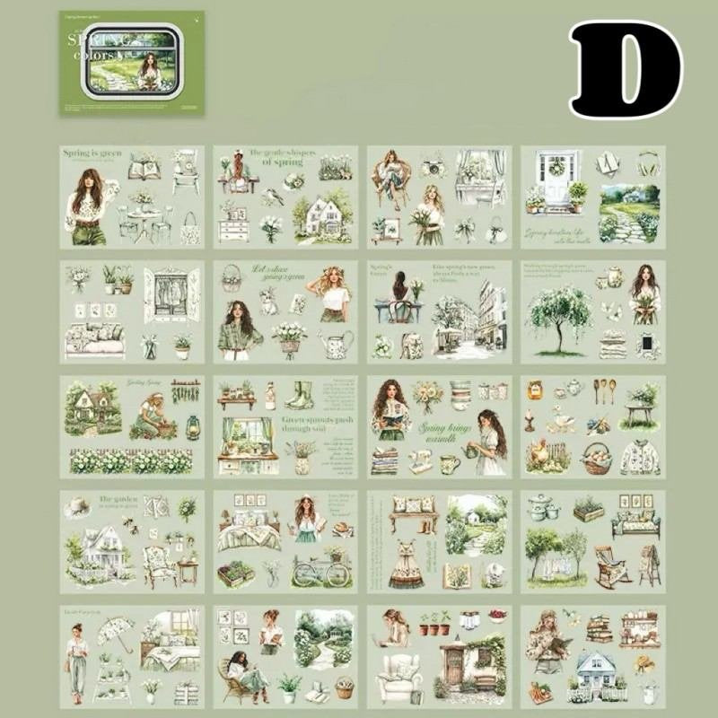 Spring Color Sticker Book 20Sheets