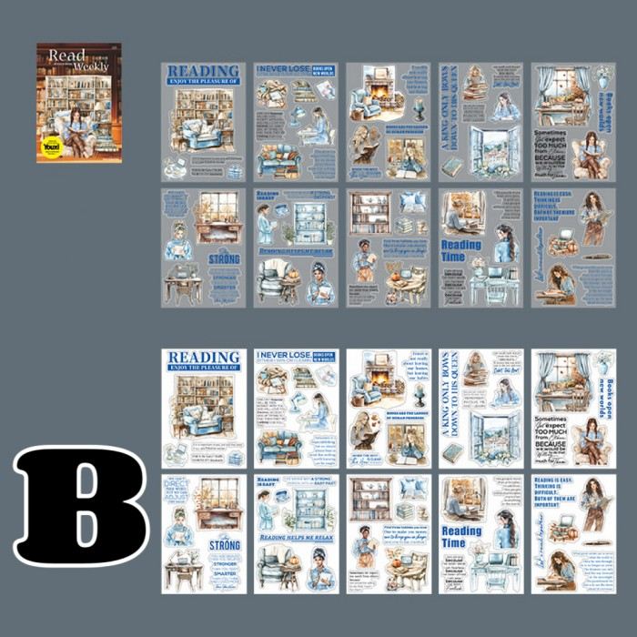 Reading Weekly Sticker Book 20Sheets