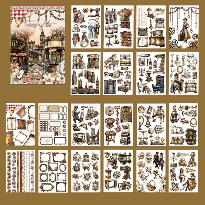 Traces Of Time Sticker Book 20Sheets