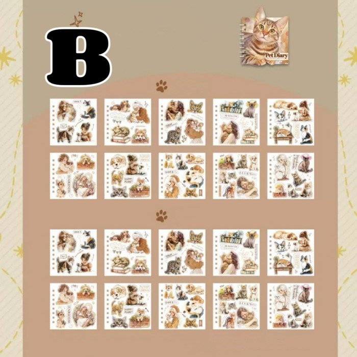 Pet Diary Sticker Book 20Sheets