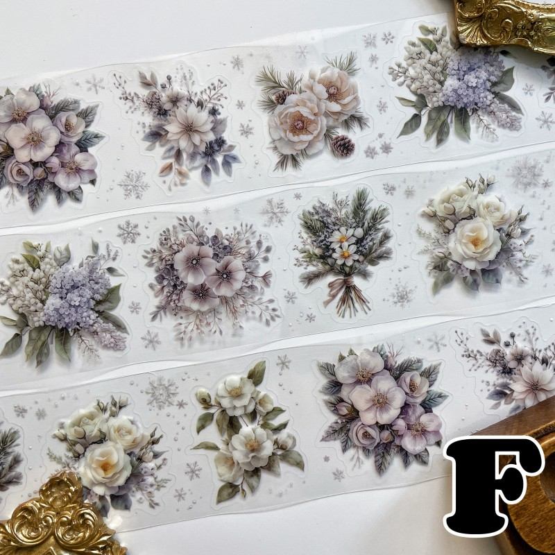 Winter Flower Field PET Tape Roll
