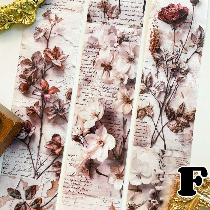 Flower Collage Washi Tape Roll