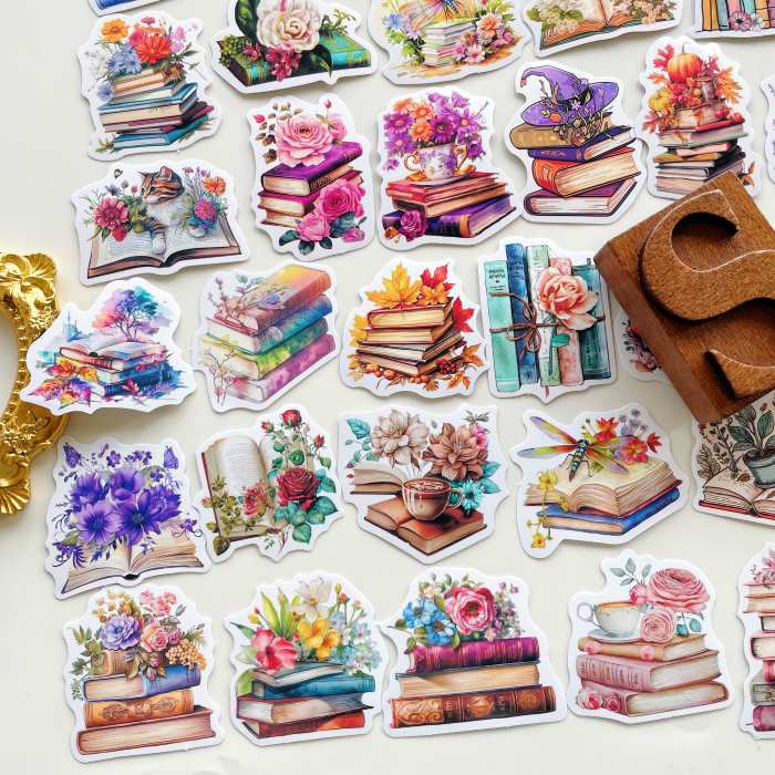 Botanical Book Sticker 50PCS