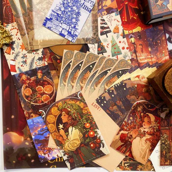 Twinkling Christmas Ephemera Kit 120PCS