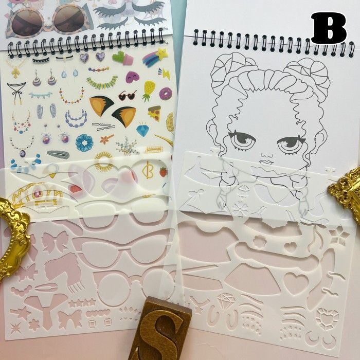 Dress For Designing Coloring Sticker Book