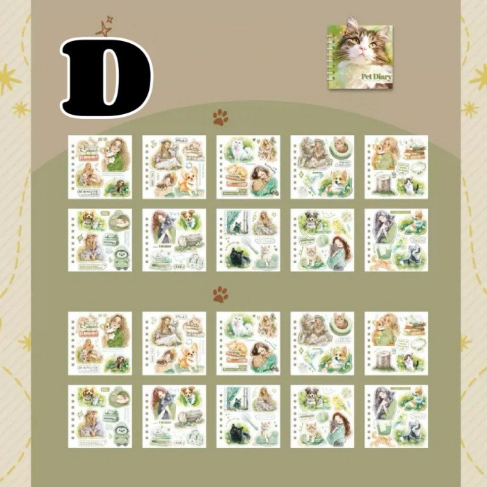 Pet Diary Sticker Book 20Sheets