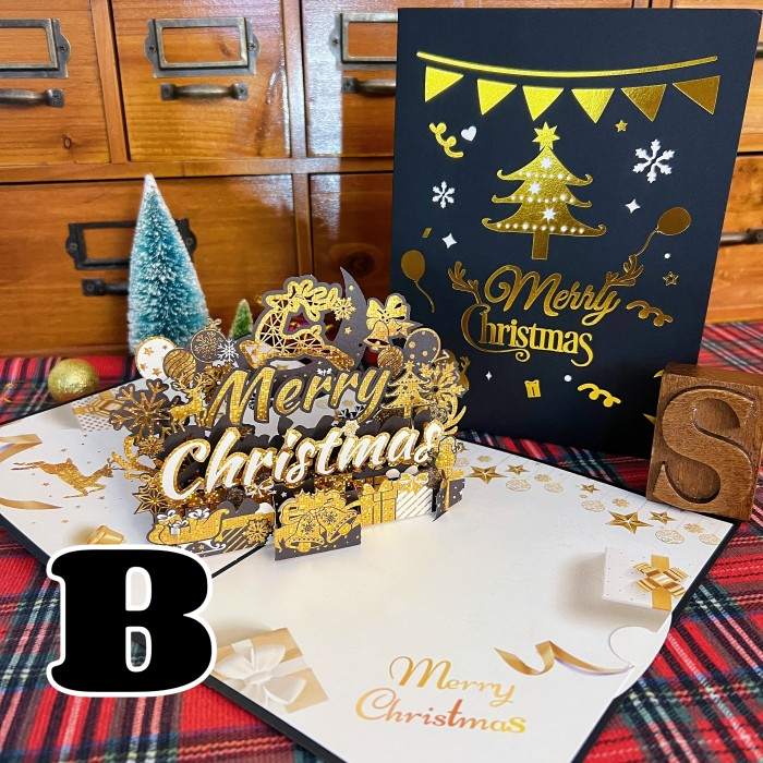 Festive Village 3D Greeting Card