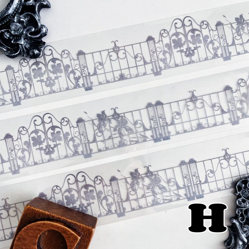 Carved Iron Fence PET Tape Roll