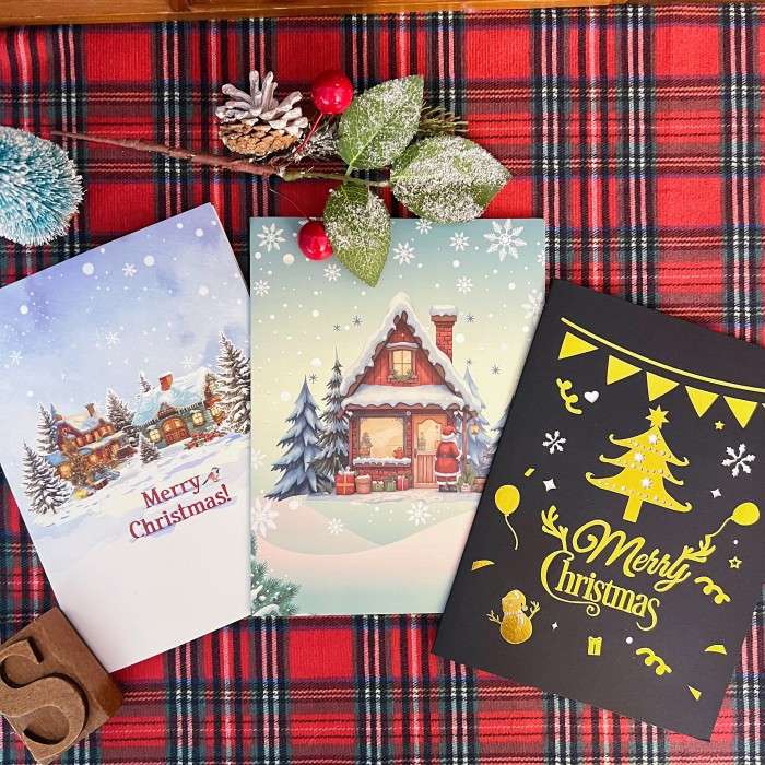 Festive Village 3D Greeting Card