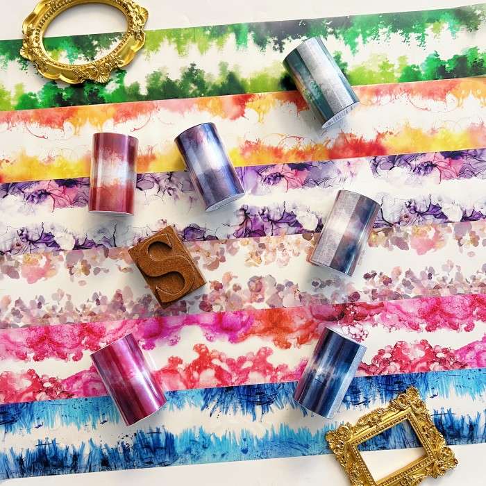 Watercolor Patterns PET Tape Roll
