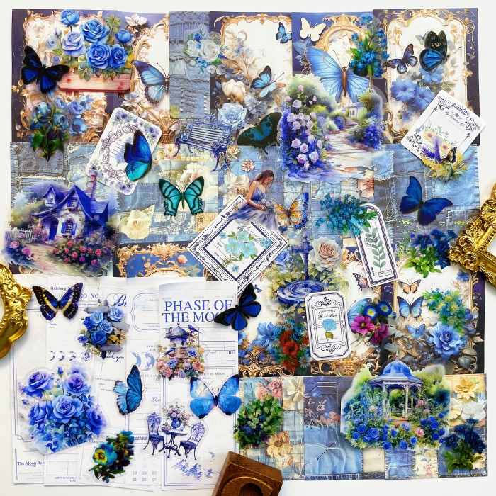 Cornflower Blue Ephemera Mystery Kit