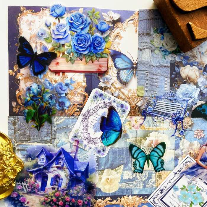 Cornflower Blue Ephemera Mystery Kit