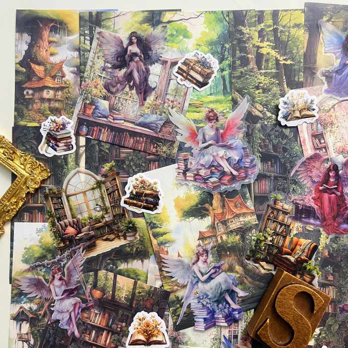 Forest Bookhouse Ephemera Mystery Kit 55PCS