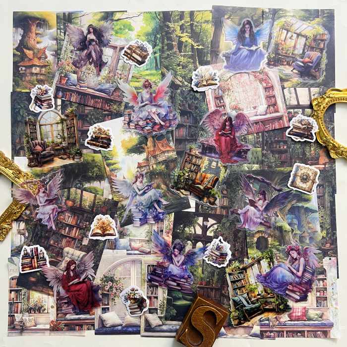 Forest Bookhouse Ephemera Mystery Kit 55PCS