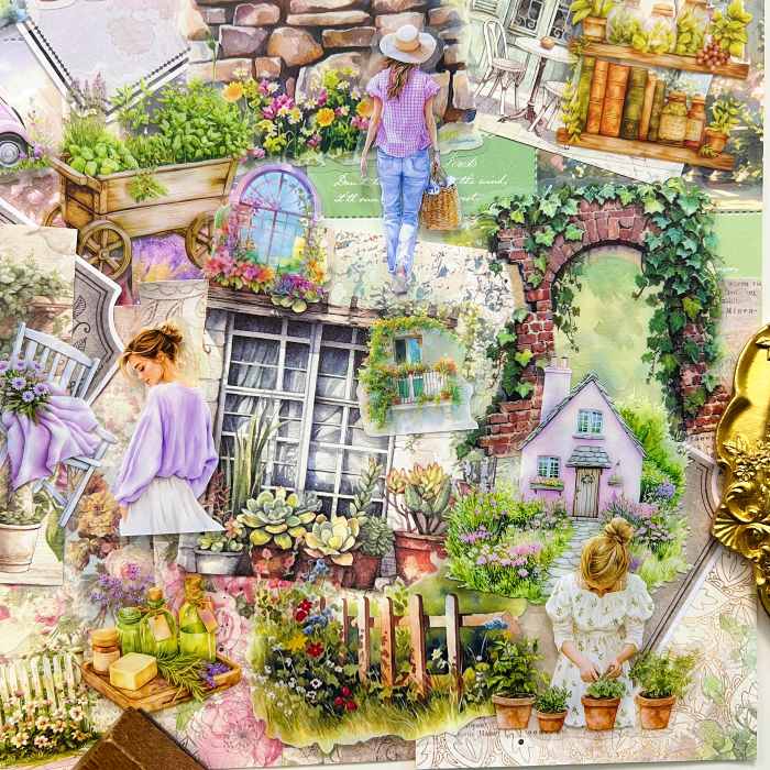 Gardening Moments Ephemera Mystery Kit 115PCS