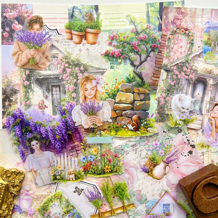 Gardening Moments Ephemera Mystery Kit 115PCS