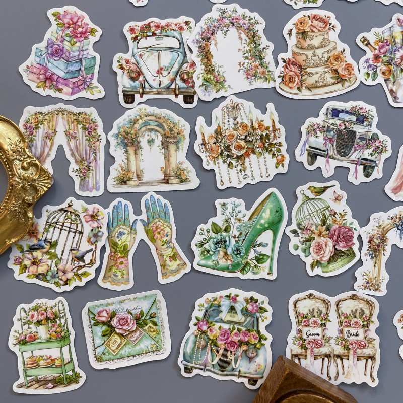 Blush Green Sticker 56PCS