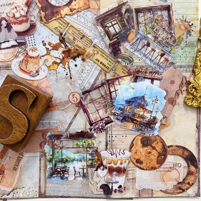 Café Tale Ephemera Mystery Kit 125PCS