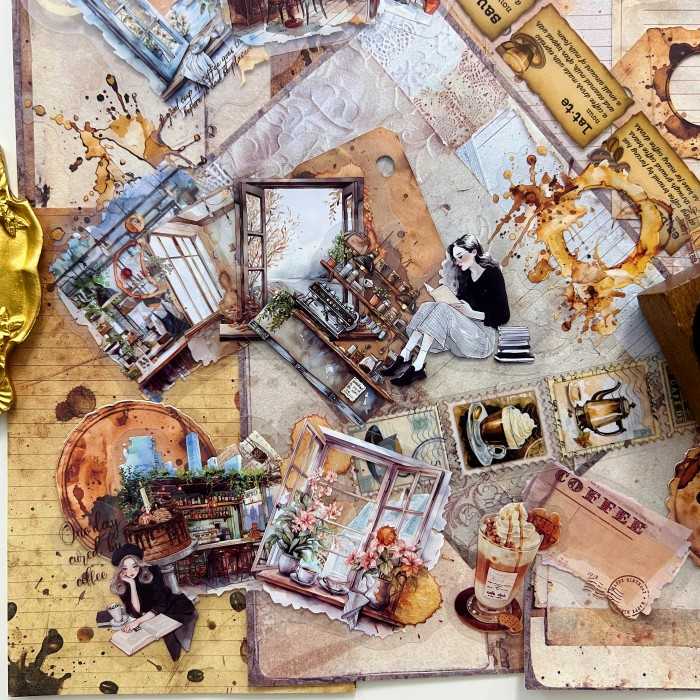 Café Tale Ephemera Mystery Kit 125PCS