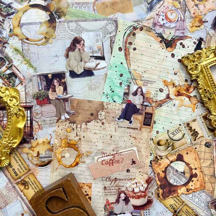 Café Tale Ephemera Mystery Kit 125PCS