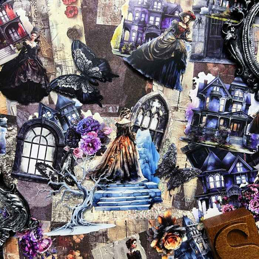 Antique Yard Ephemera Mystery Kit 95PCS