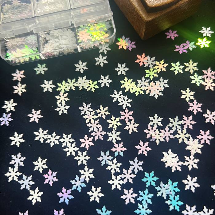Snowflake Glitter Laser Sequins