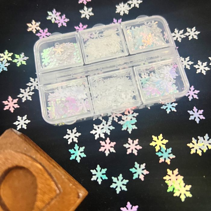 Snowflake Glitter Laser Sequins