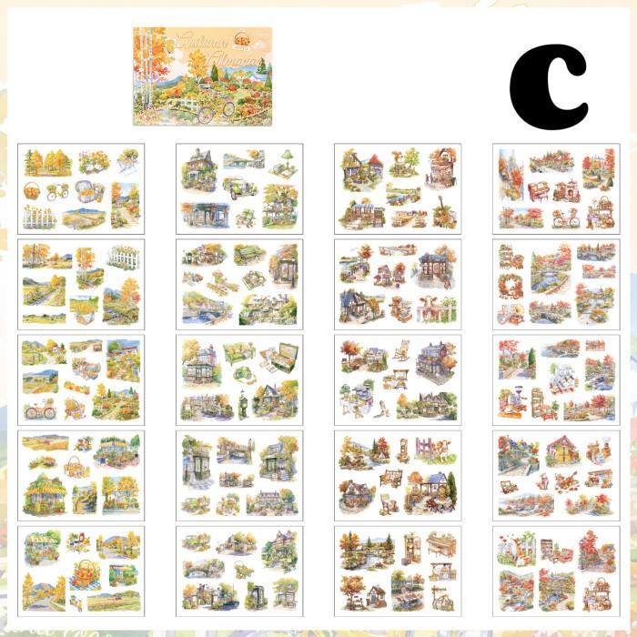 Four Times Scenery Sticker Book 20Sheets