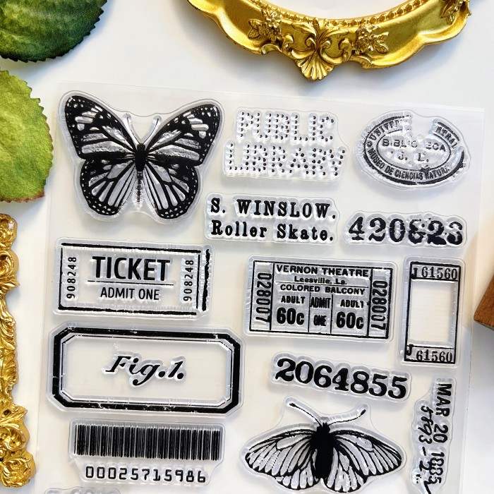 Ticketed Wings Clear Stamp
