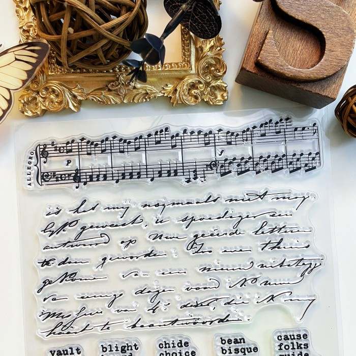 Melody Script Clear Stamp