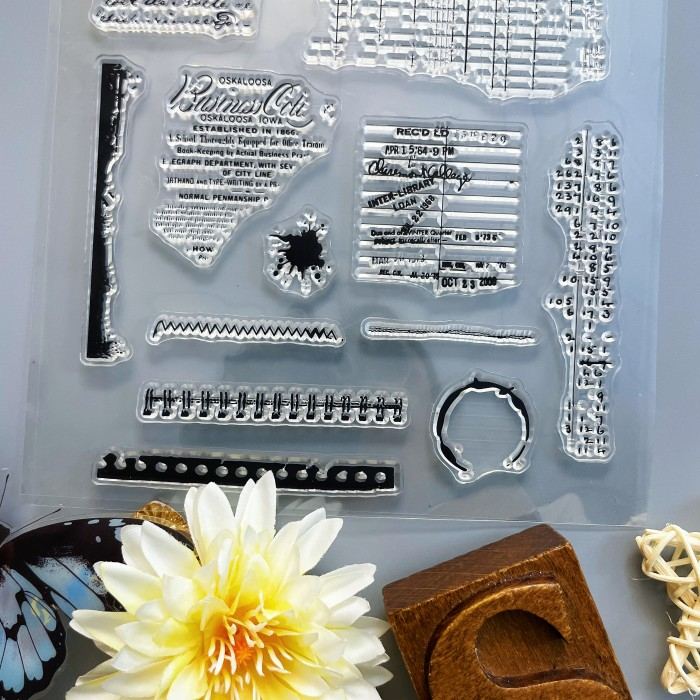 Receipt Style Clear Stamp
