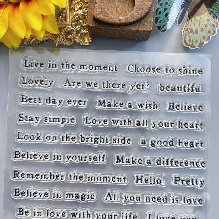 Worded Love Clear Stamp