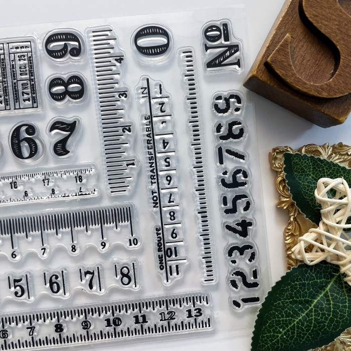 Number Line Clear Stamp