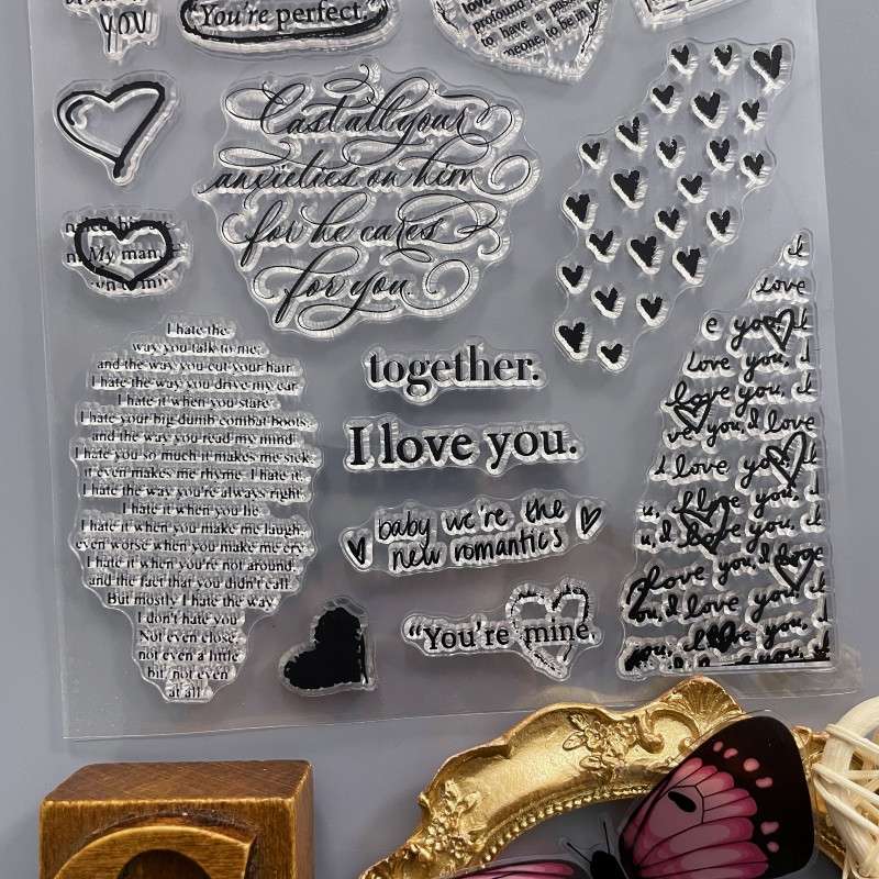 Romantic Script Clear Stamp