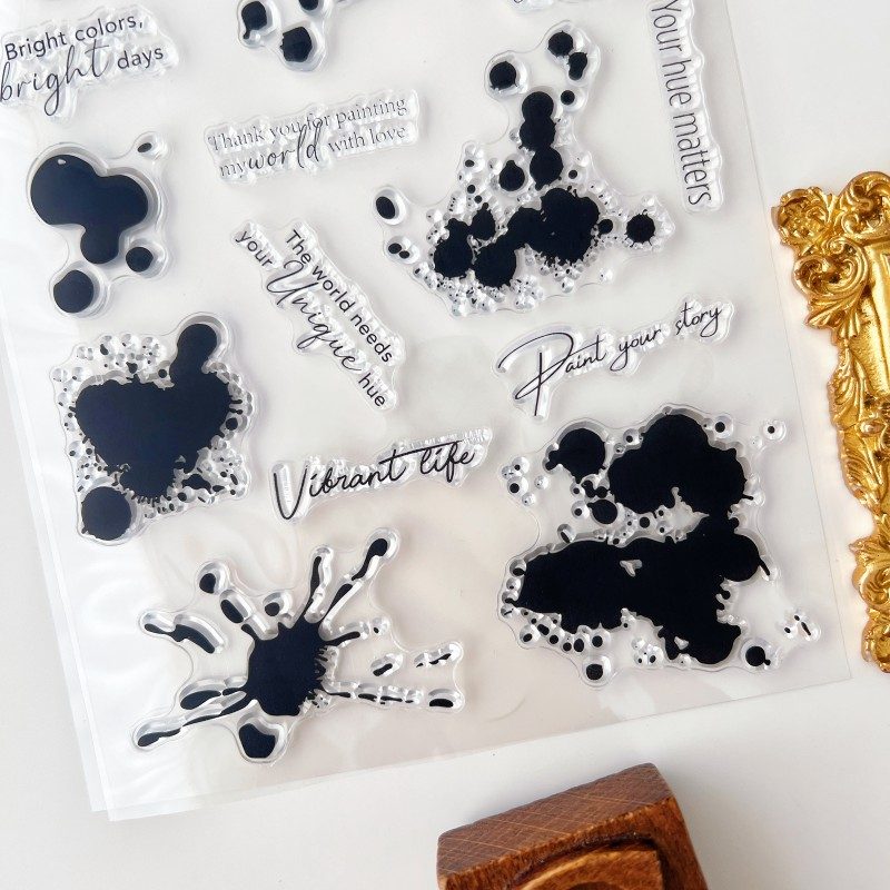 Word Splatter Clear Stamp