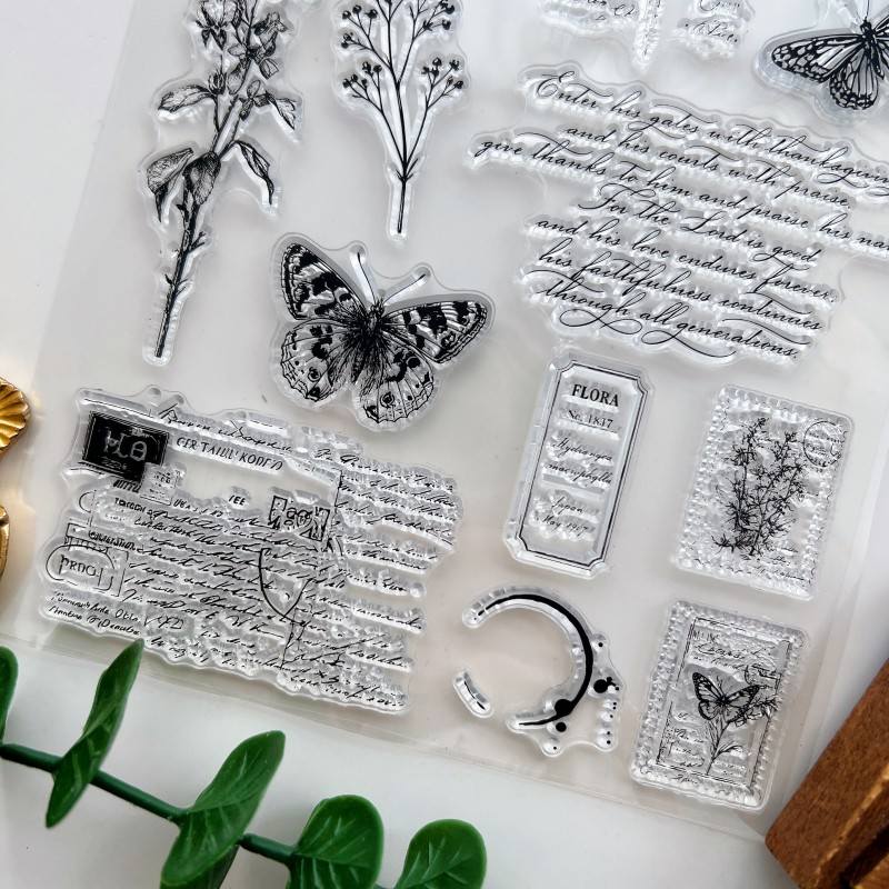 Butterfly Epistle Clear Stamp