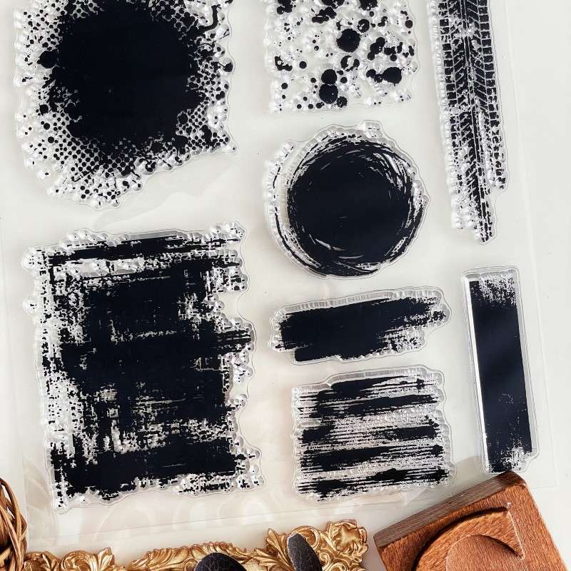 Brush Stroke Clear Stamp