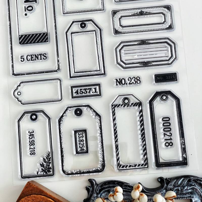 Number Tag Clear Stamp