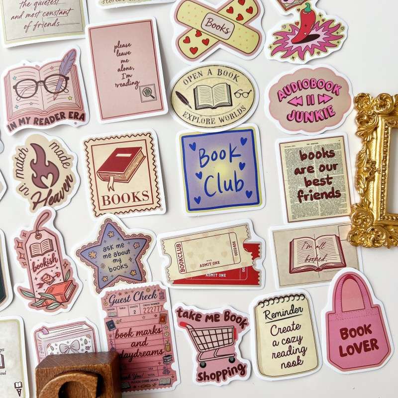 Bookish Vibe Sticker 50PCS