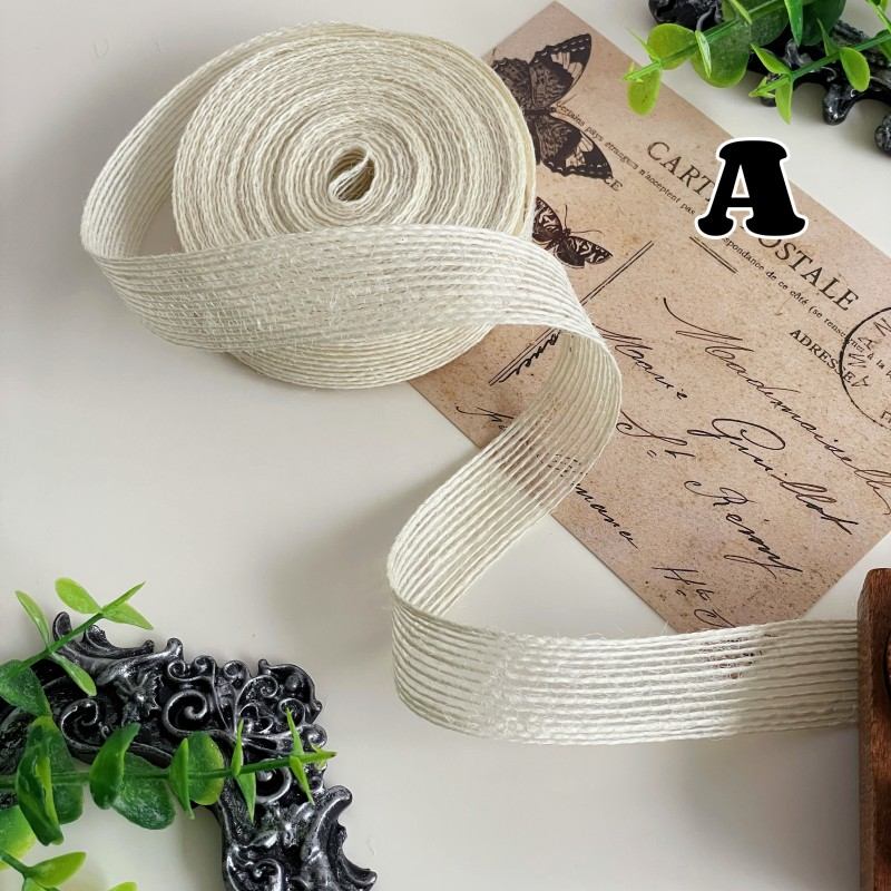 Open Weave Linen Ribbon Roll