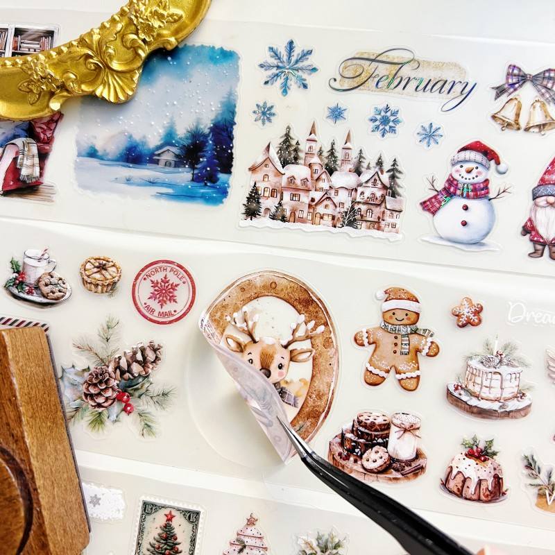 Cozy Christmas PET Tape | Journal Pages