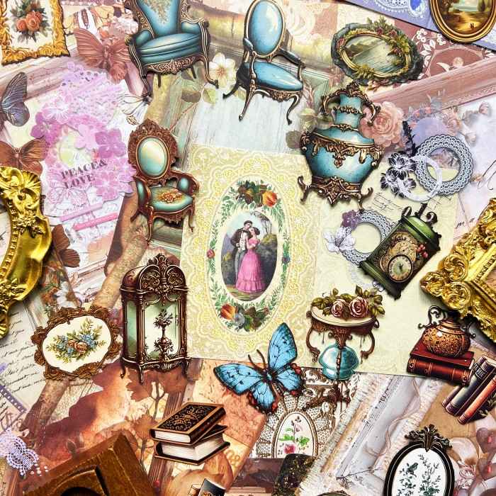 Noble Treasures Ephemera Mystery Kit 110PCS