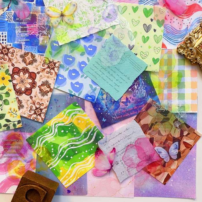 Gentle Blossoms Ephemera Mystery Kit 120PCS