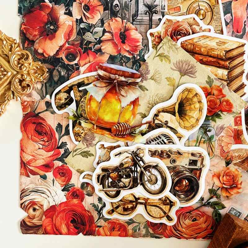 Crimson Harvest Ephemera Mystery Kit 95PCS