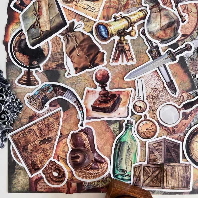 Old Voyage Ephemera Mystery Kit 90PCS