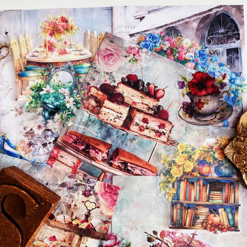 Sweet Afternoon Ephemera Mystery Kit 70PCS